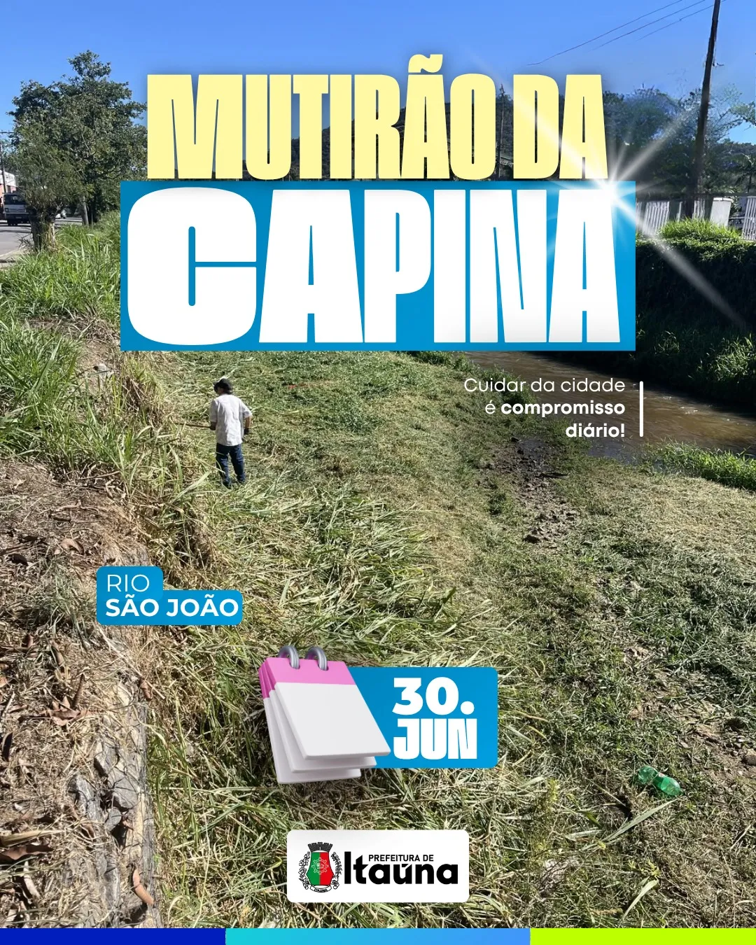 Mutirão de limpeza e manutenção urbana em Itaúna