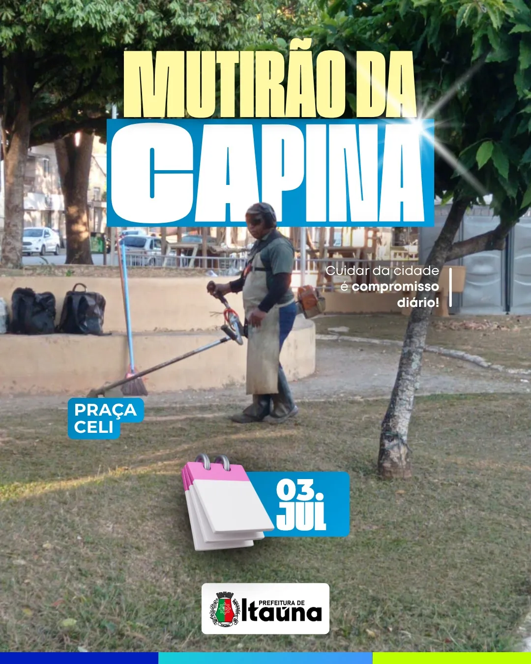 Mutirão de limpeza e manutenção urbana em Itaúna