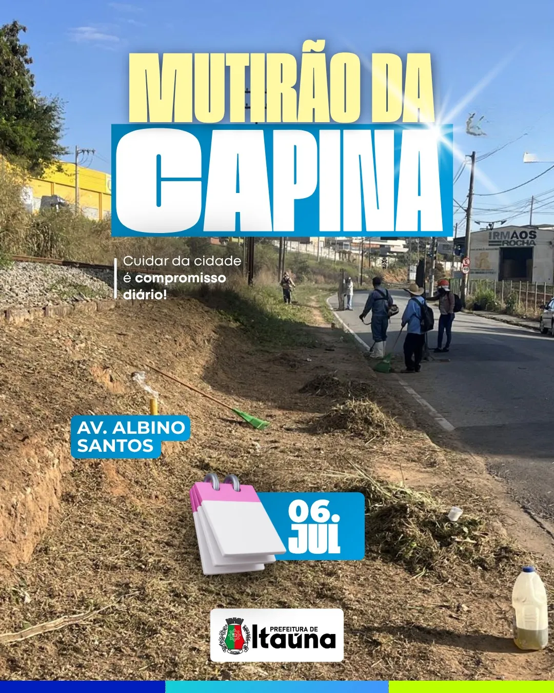 Mutirão de limpeza e manutenção urbana em Itaúna