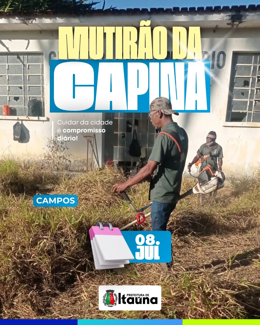 Mutirão de limpeza e manutenção urbana em Itaúna
