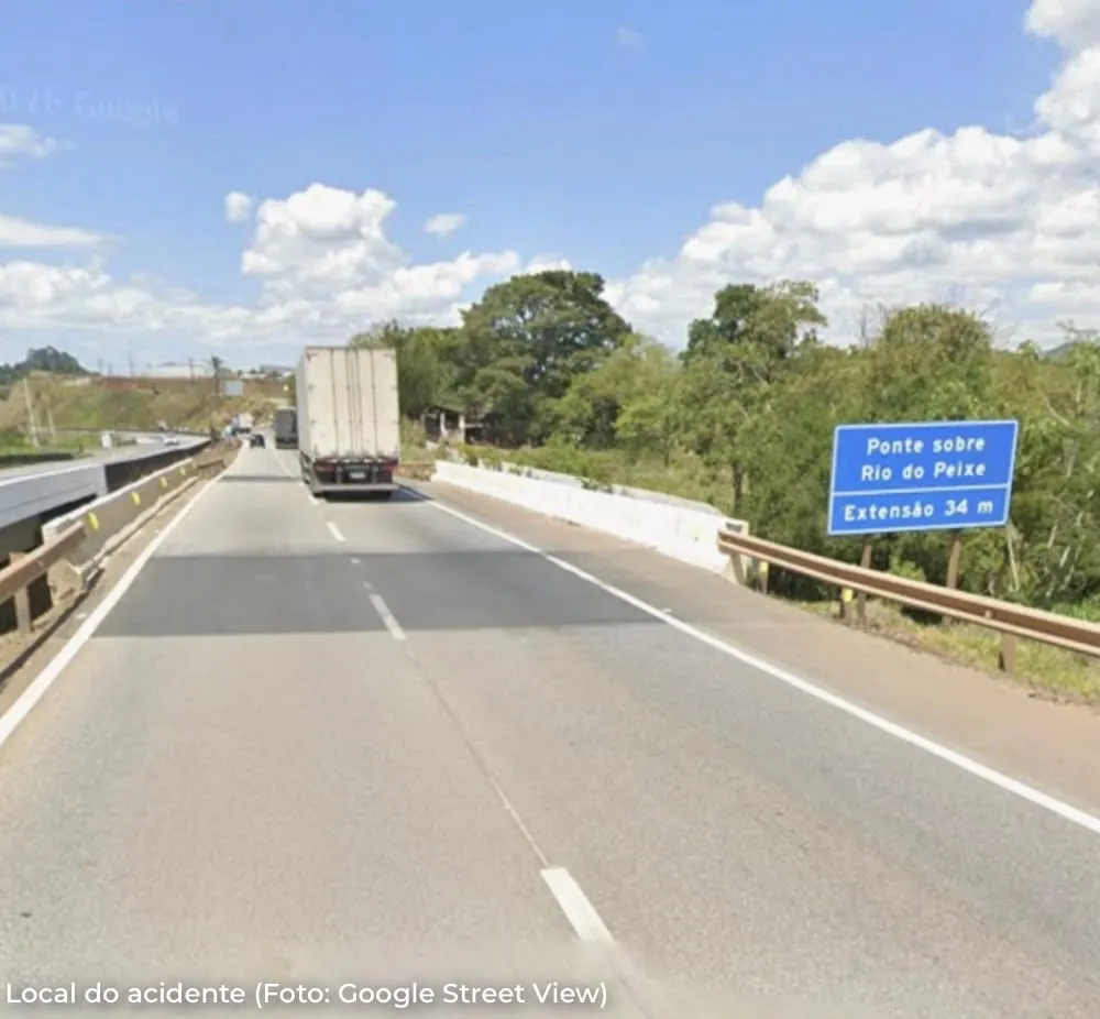 Veículo de Itaúna cai de ponte na BR-381 e mata criança de 8 anos
