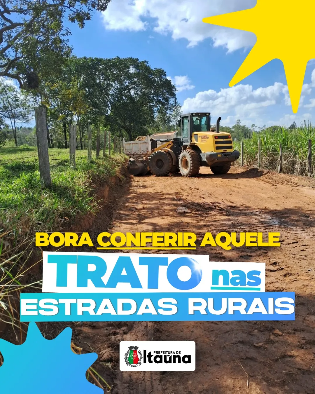 Manutenção em estradas rurais em Itaúna