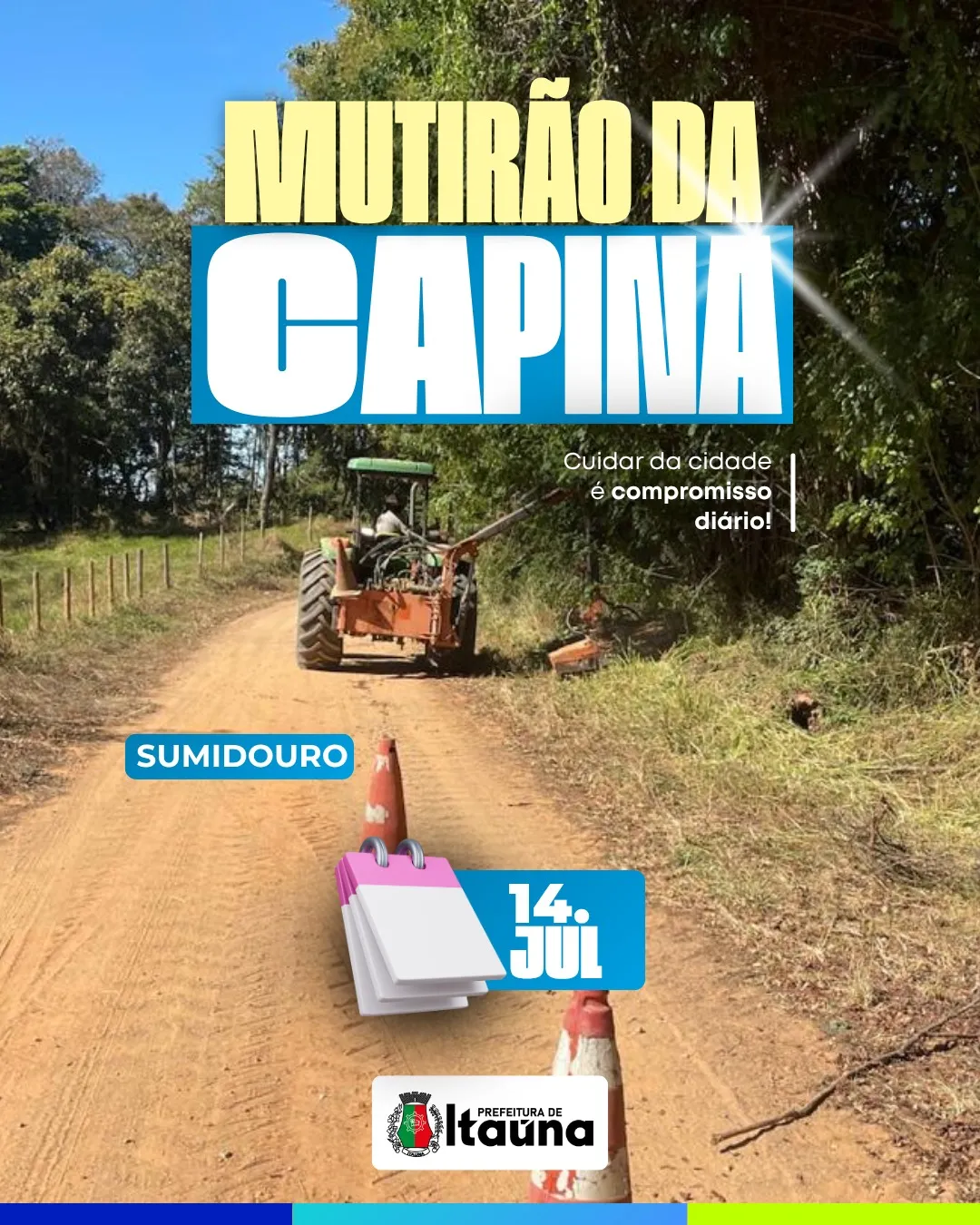Mutirão de capina e limpeza urbana em Itaúna
