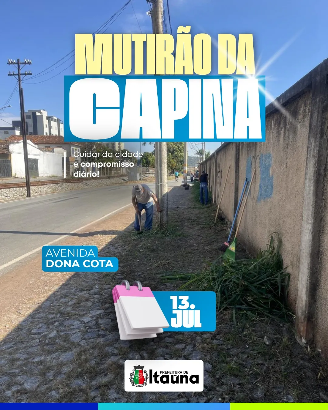 Mutirão de capina e manutenção urbana em Itaúna