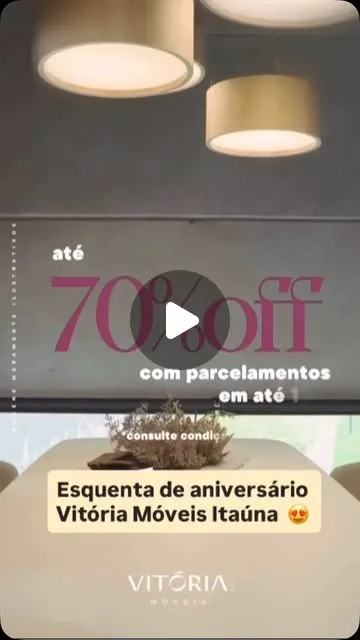 Vitória Móveis: aniversário com até 70% de desconto