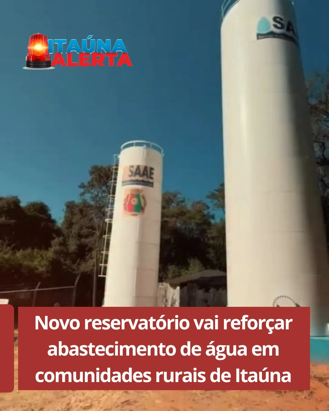 Instalação de reservatório de água no Recanto dos Pássaros