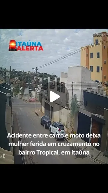 Acidente entre carro e moto deixa mulher ferida no Tropical