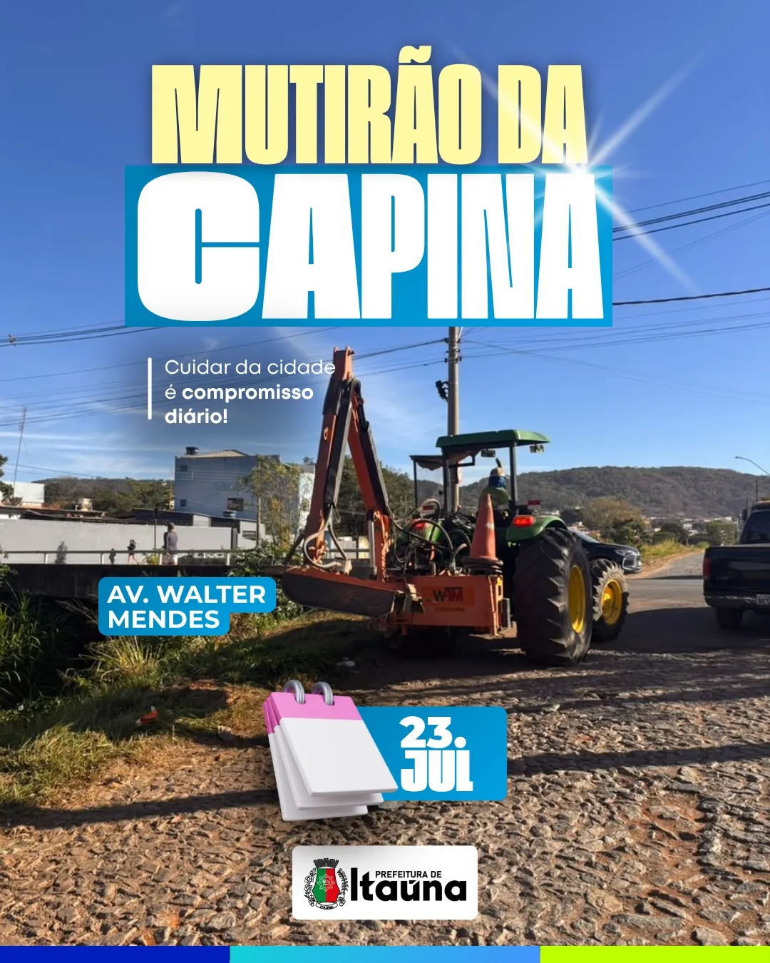 Mutirão de capina e manutenção urbana em Itaúna