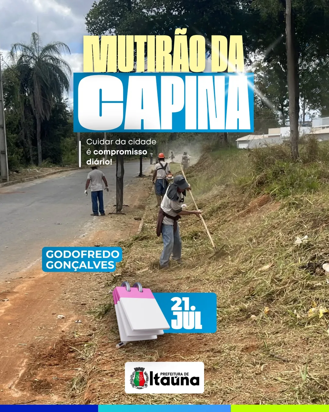 Mutirão de capina e limpeza urbana em Itaúna