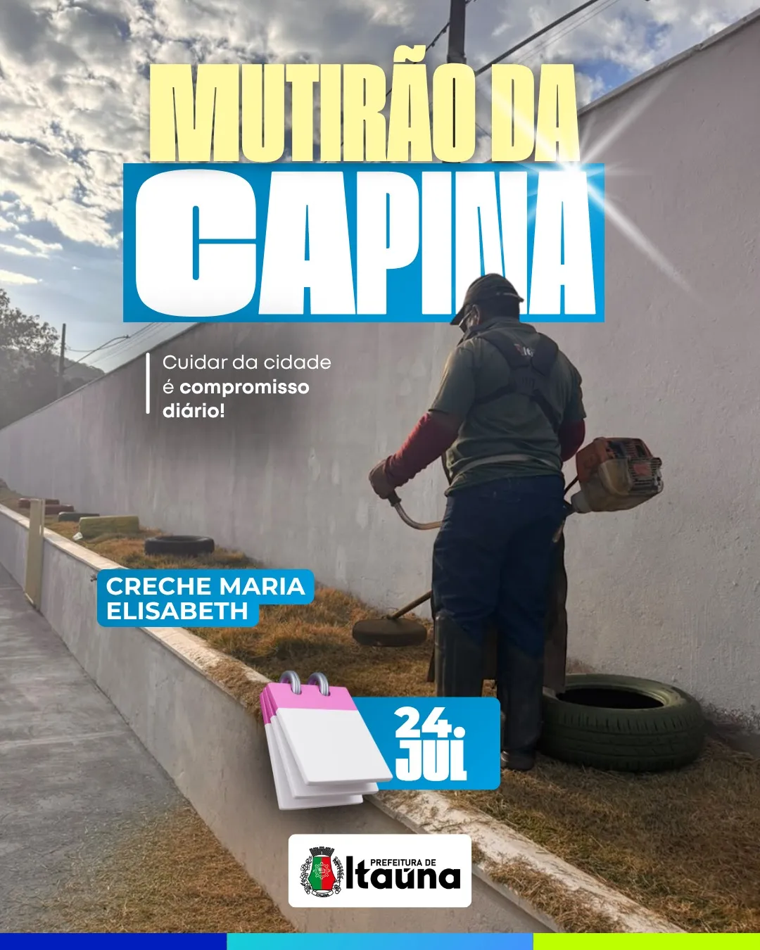 Mutirão de capina e manutenção urbana em Itaúna
