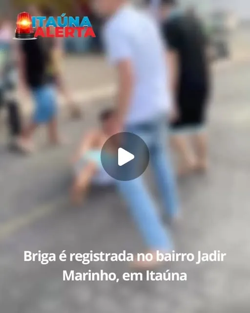 Vídeo mostra briga entre homens na praça do Jadir Marinho