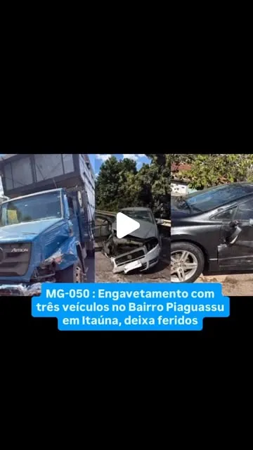 Engavetamento na MG-050 deixa dois feridos