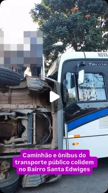 Acidente entre caminhão e ônibus causa lentidão no trânsito em Itaúna