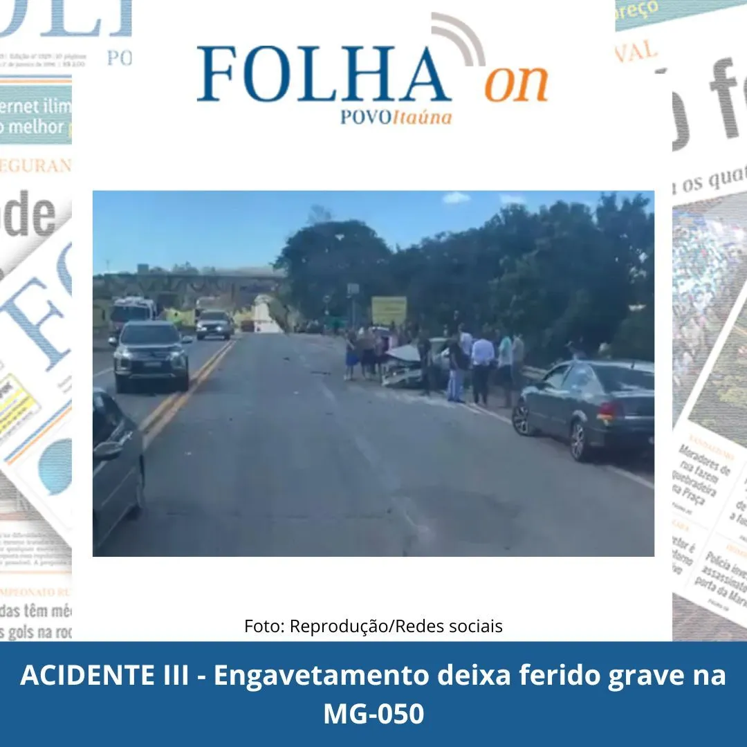 Acidente na MG-050 com três veículos