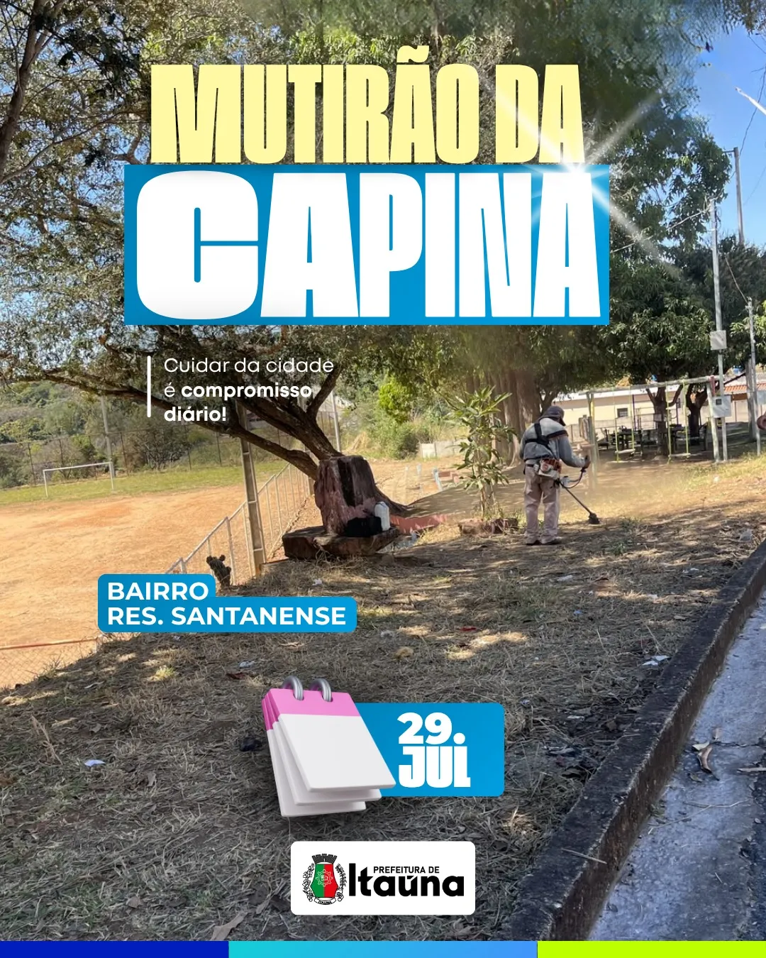 Mutirão de capina e manutenção urbana em Itaúna