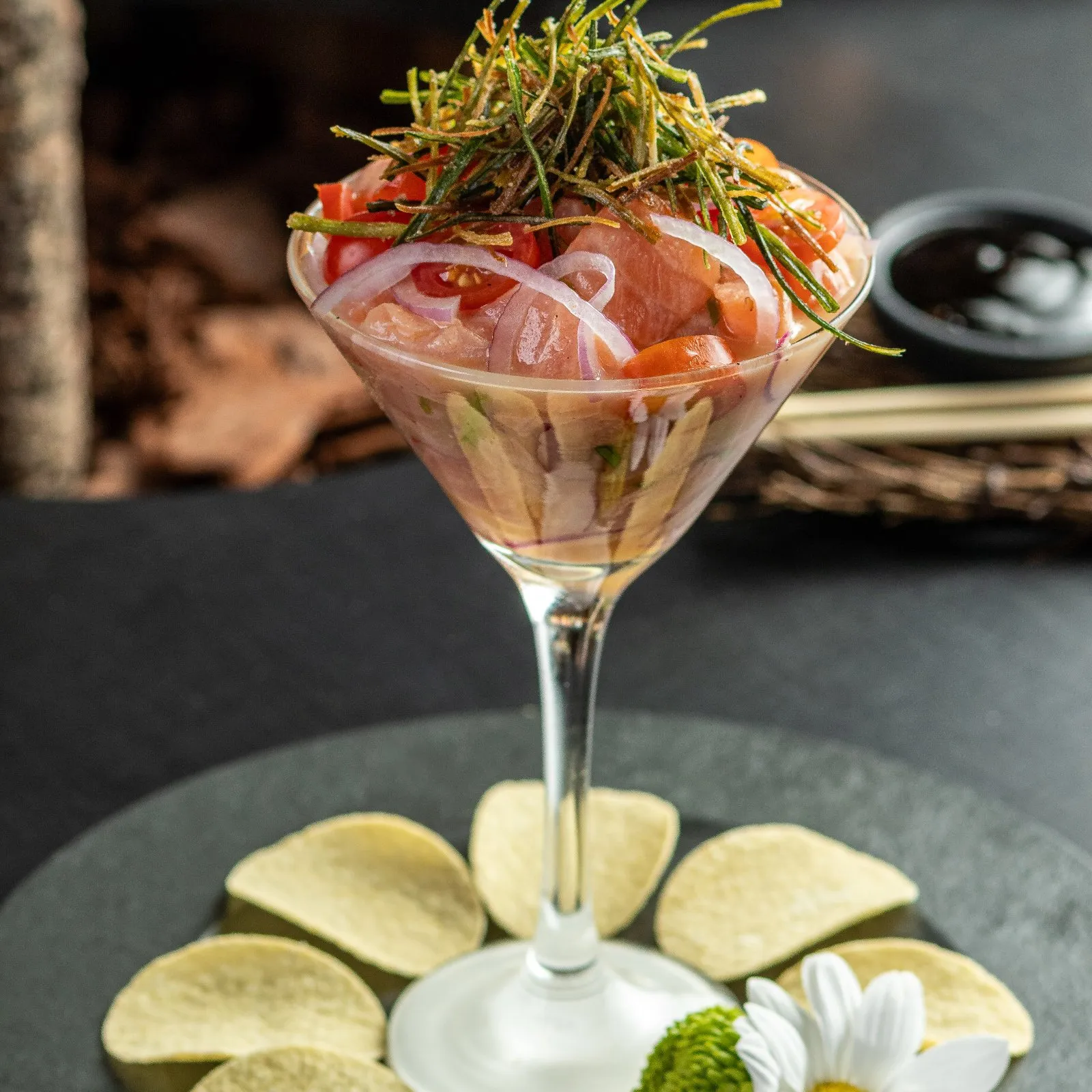 Ceviche saboroso e refrescante no Koya Sushi