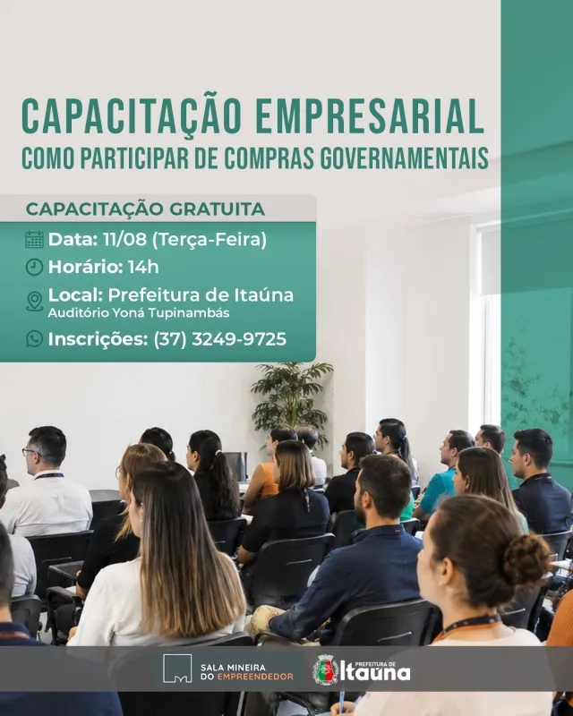 Sala Mineira convida para capacitação gratuita sobre compras governamentais