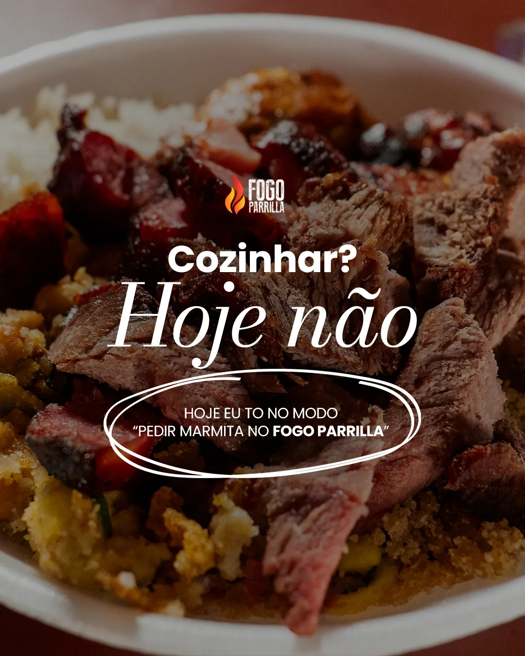 Mix de Churrasco com Arroz, Tropeiro e Vinagrete - Delivery Fogo Parrilla