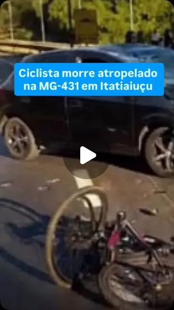 Ciclista morre atropelado na MG-431 em Itatiaiuçu