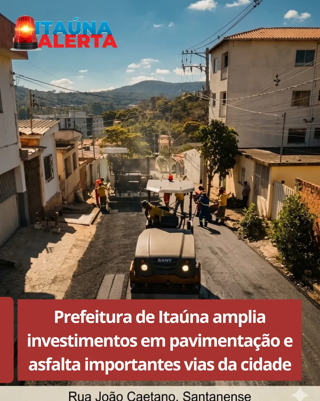 Obras de pavimentação em diversos bairros de Itaúna