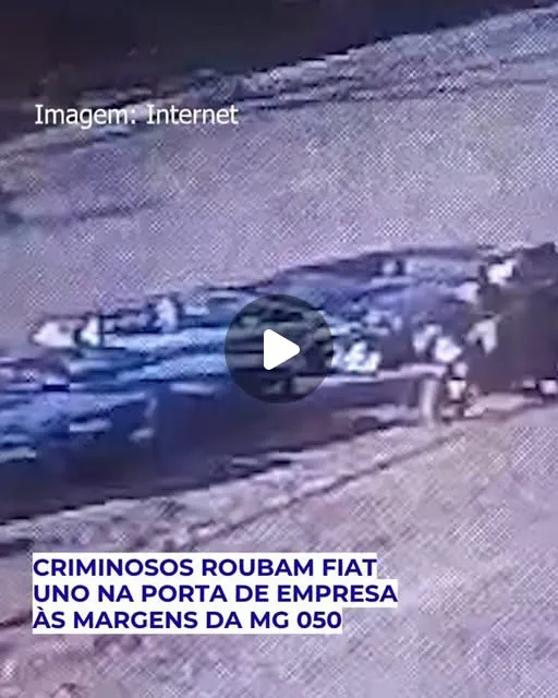 Fiat Uno é roubado em frente a empresa na MG-050