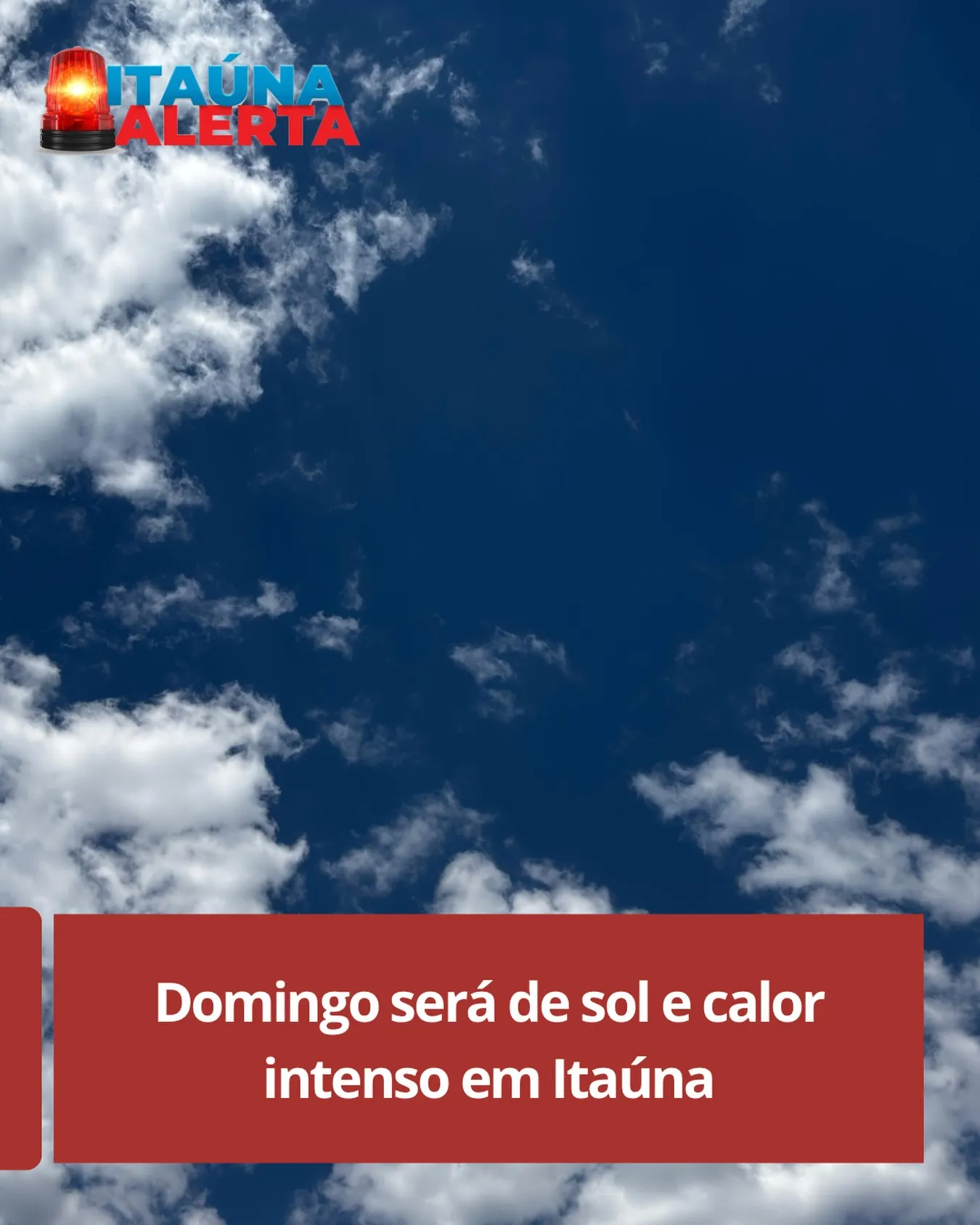 Previsão do tempo em Itaúna: Sol forte e baixa umidade