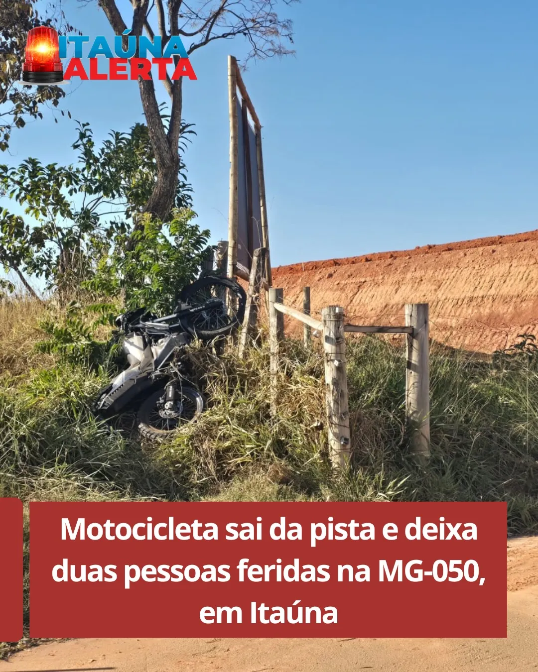 Acidente de moto na MG-050 deixa feridos