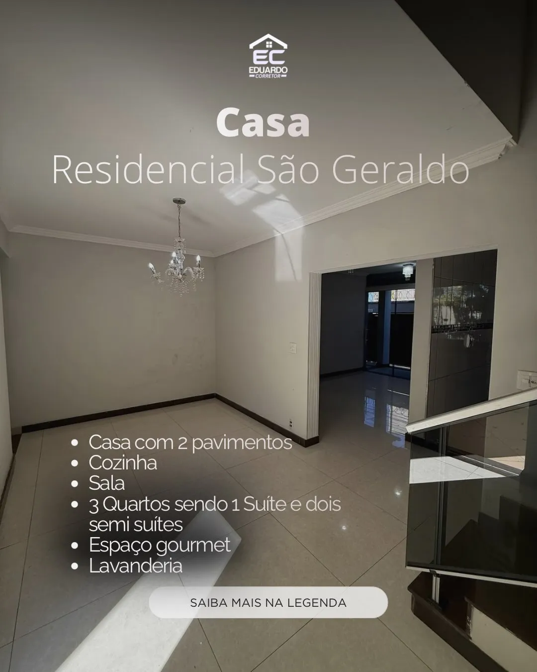 Casa 3 quartos com suíte no Residencial São Geraldo
