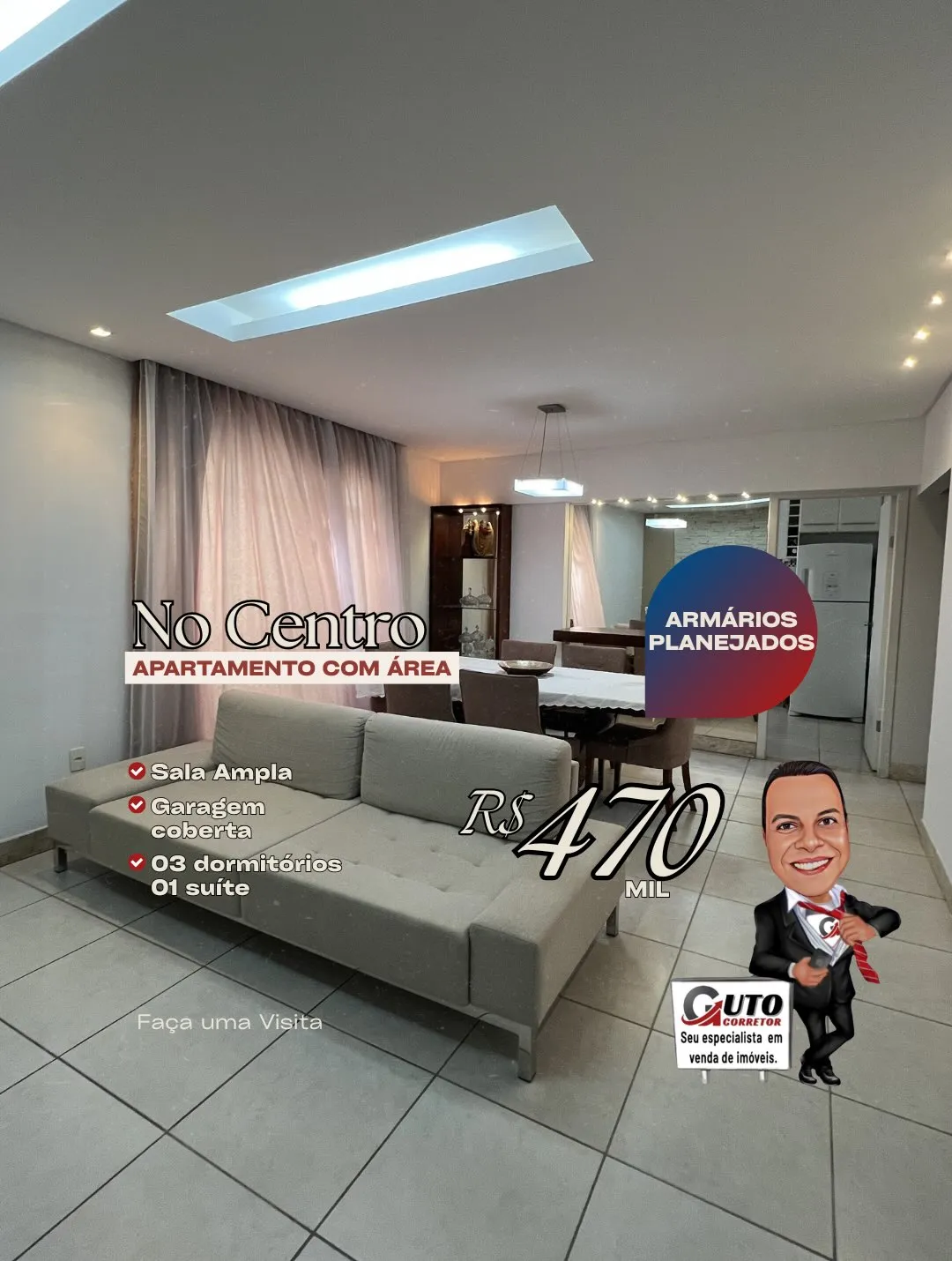 Apartamento 3 quartos à venda no Centro