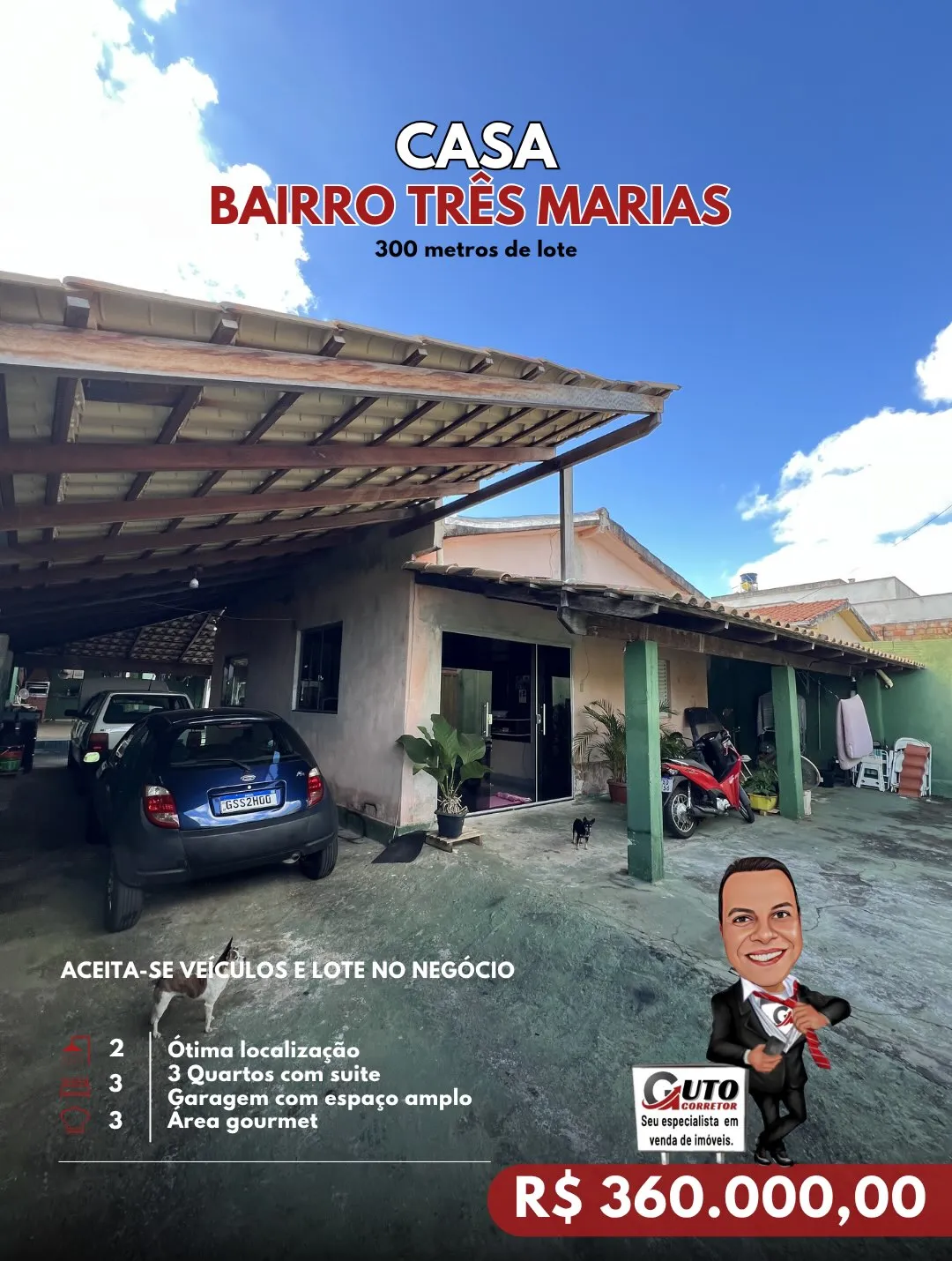 Casa 160 m² com 3 quartos no Três Marias