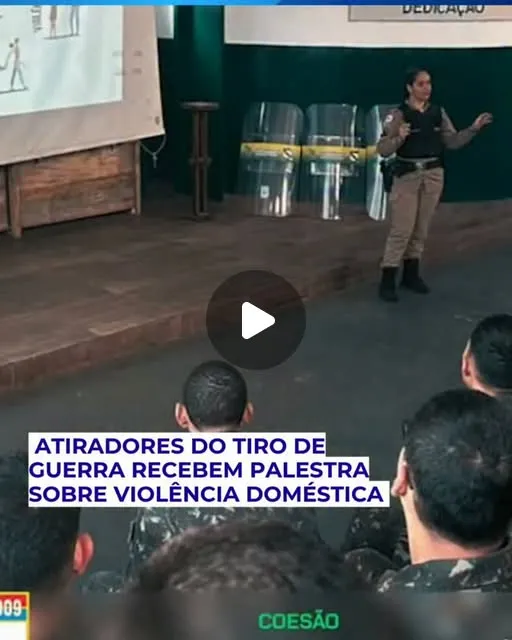 Palestra sobre violência doméstica para atiradores do Tiro de Guerra