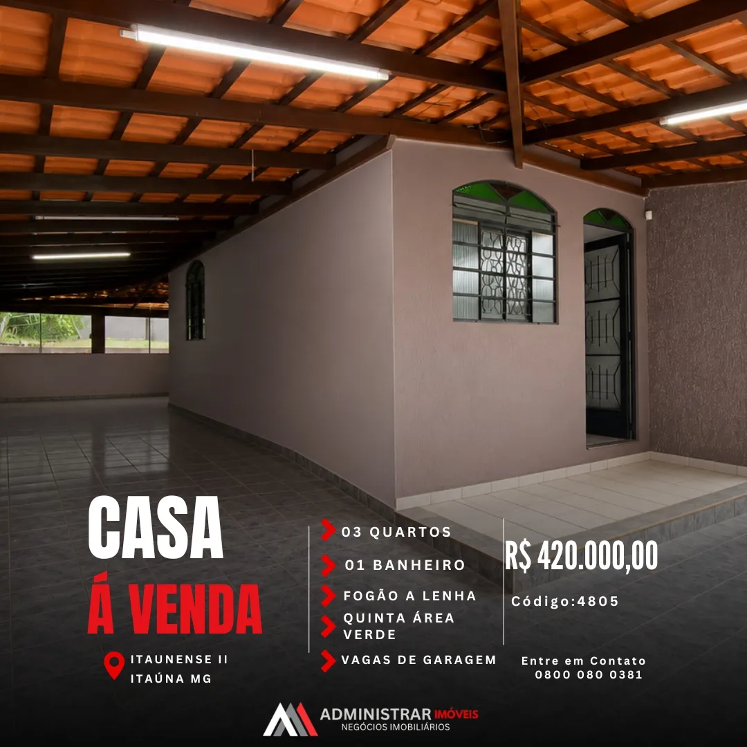 Casa 3 quartos à venda no Itaunense II