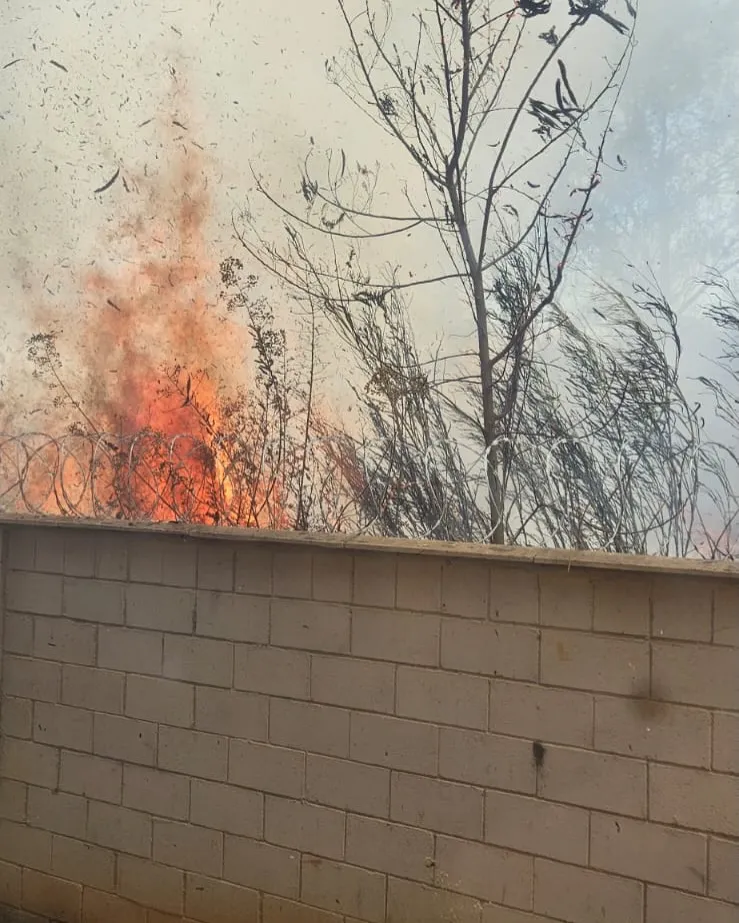 Incêndio em vegetação no Morro do Engenho