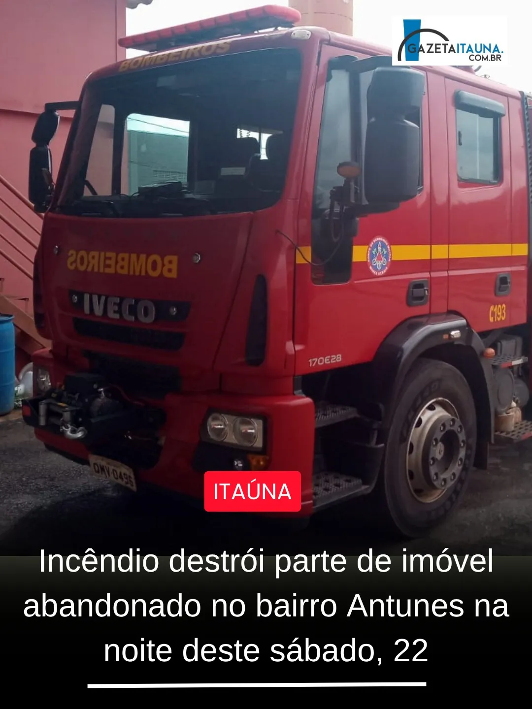 Incêndio em residência no bairro Antunes