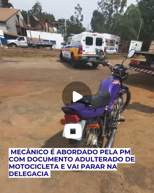 Mecânico é abordado com documento adulterado de moto em Itatiaiuçu