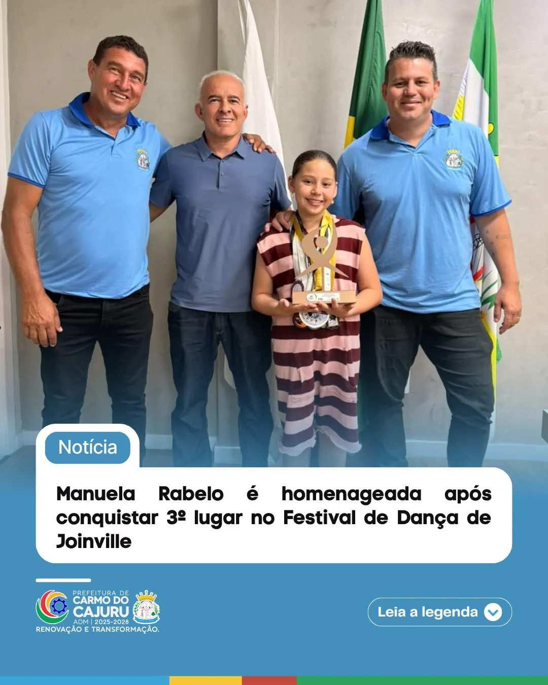 Bailarina de Carmo do Cajuru conquista 3º lugar em Festival de Joinville