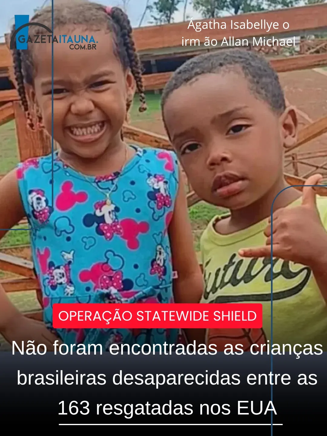 PF não encontra crianças brasileiras resgatadas nos EUA