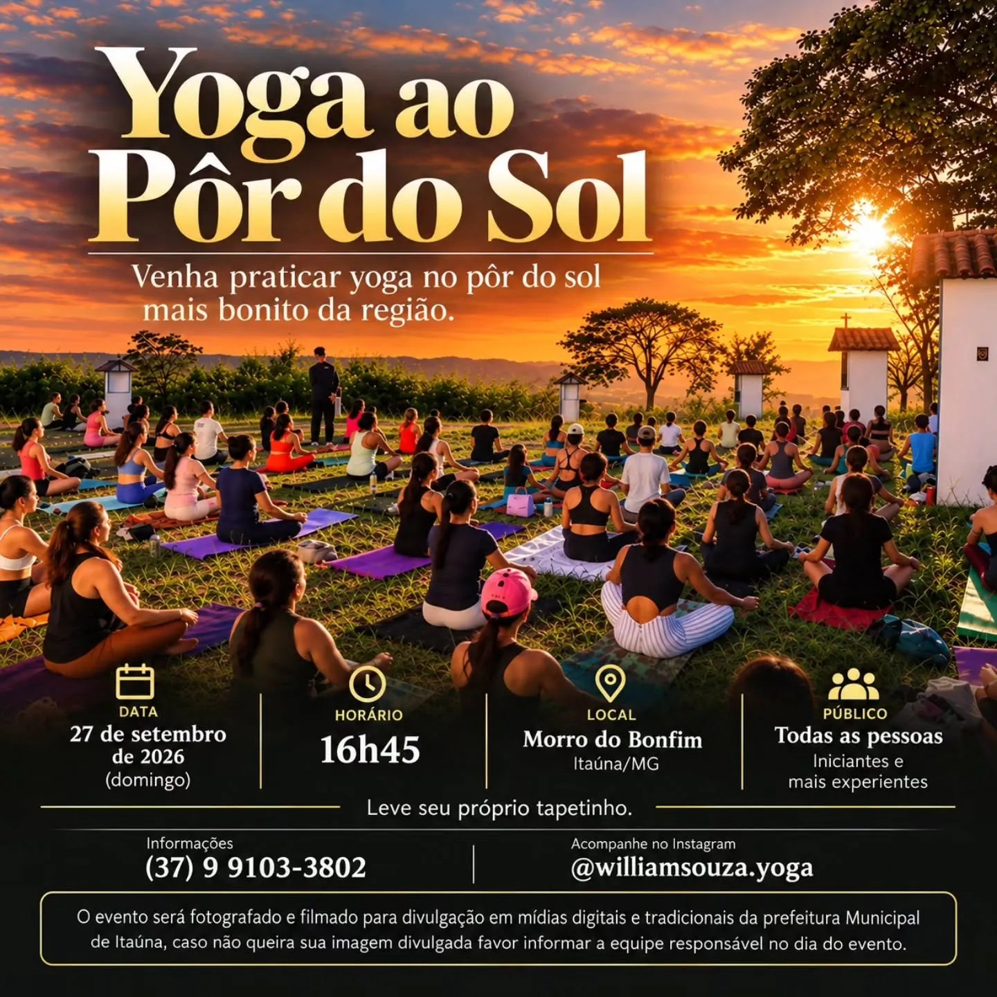 Yoga ao Pôr do Sol no Morro do Bonfim