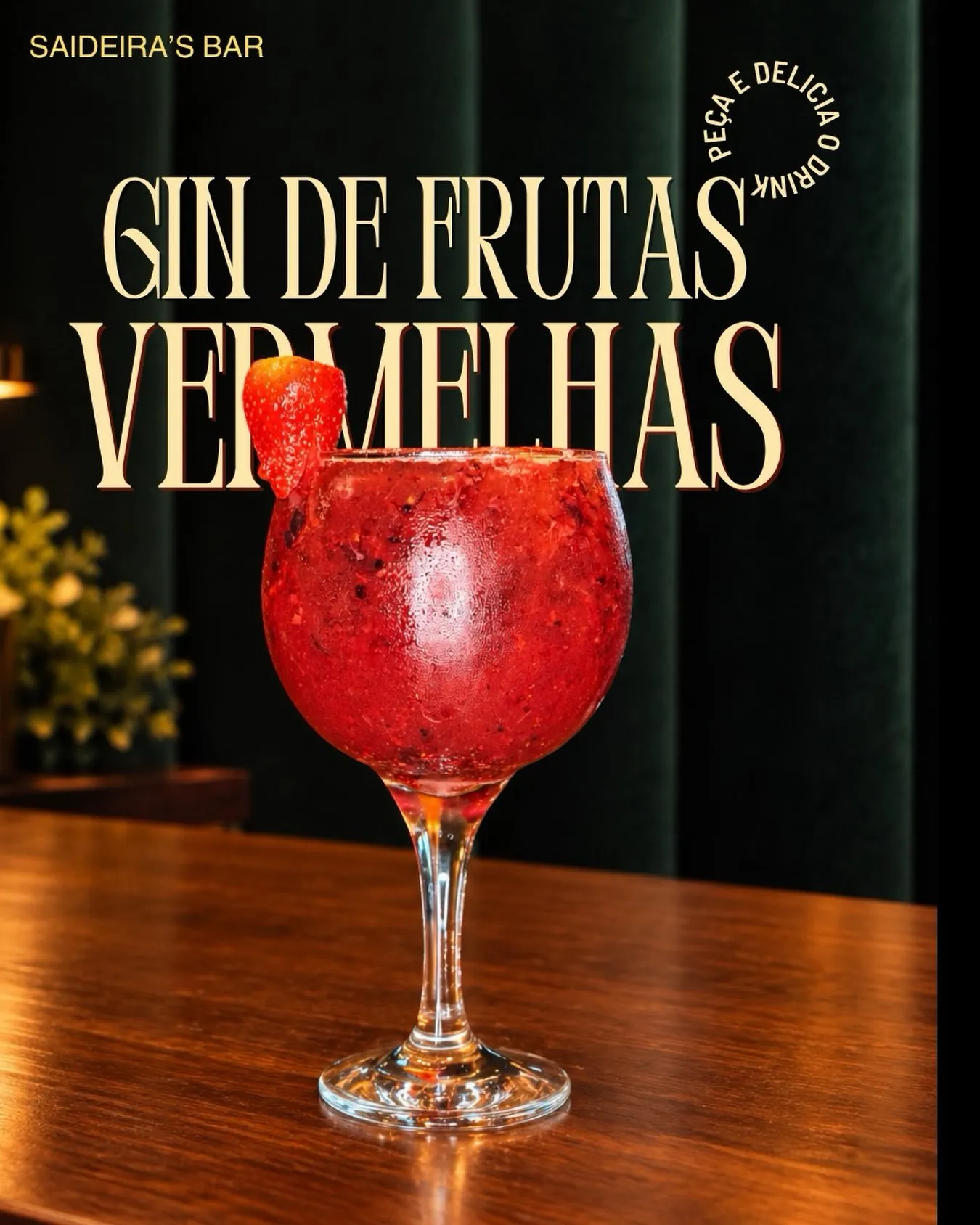 Drink de gin com frutas vermelhas – Saideiras