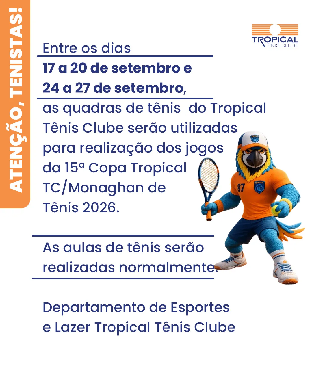 15ª Copa Tropical TC/Monaghan de Tênis