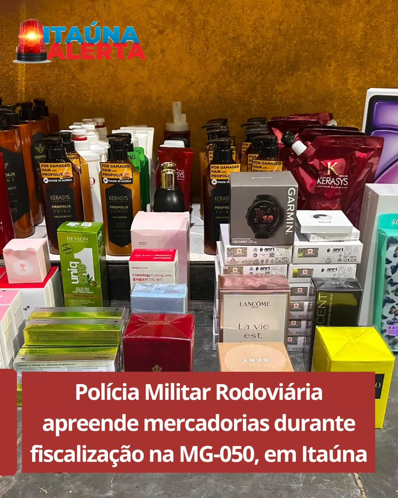 PM Rodoviária apreende contrabando eletrônico na MG-050