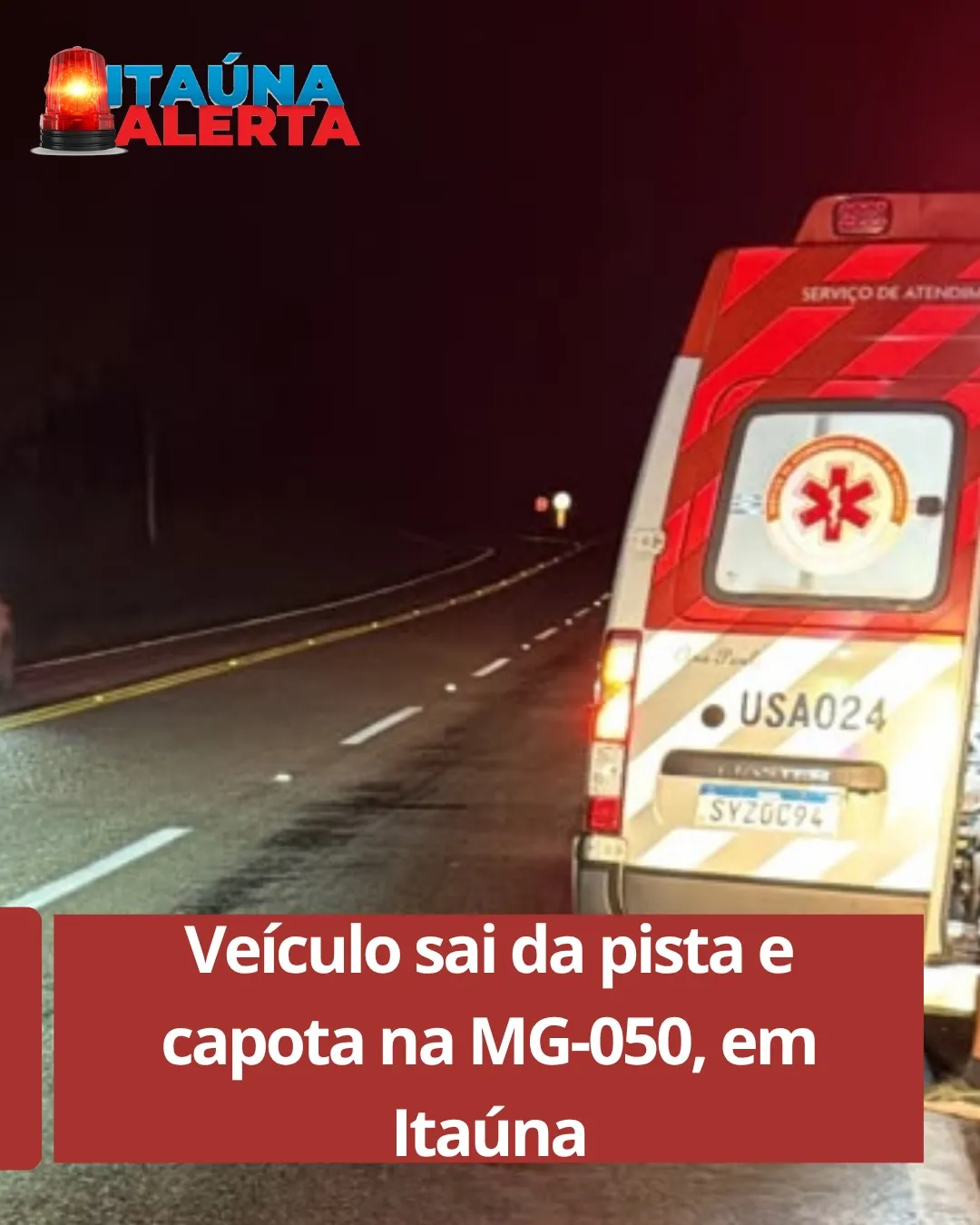 Carro capota na MG-050 e deixa duas crianças feridas