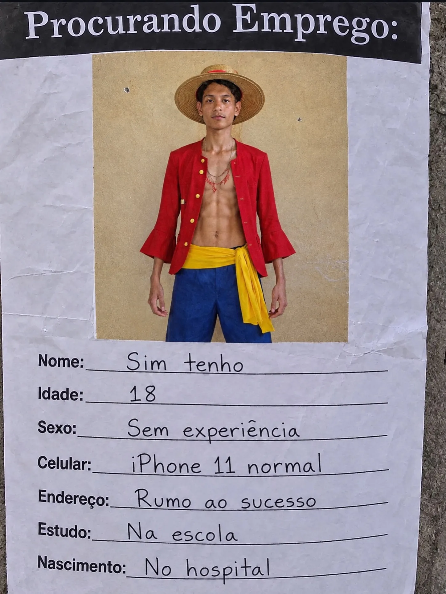 Procurando primeiro emprego – 18 anos, disposto a vencer