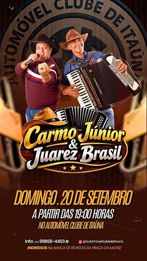 Show de Carmo Júnior e Juarez Brasil no Automóvel Clube