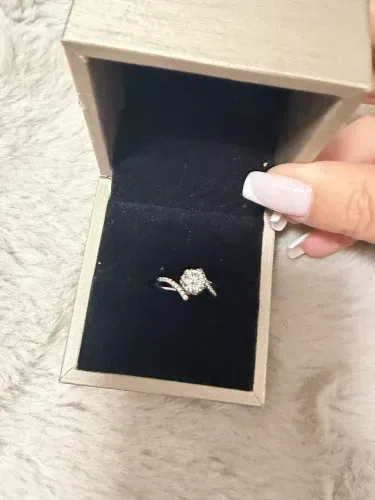 Anel de prata com moissanite tamanho 15