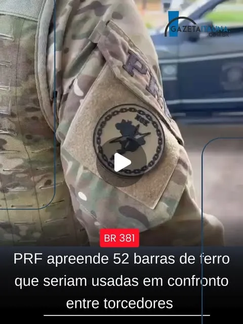 PRF apreende 52 barras de ferro na BR-381 em Itatiaiuçu