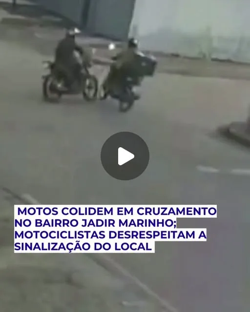 Motos colidem em cruzamento no bairro Jadir Marinho