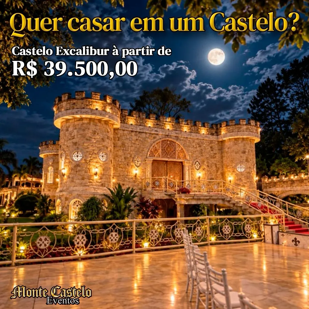Castelo Excalibur: espaço para casamentos e eventos