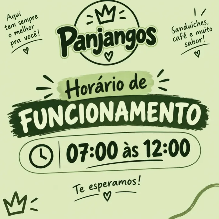 Panjangos abre de manhã: sanduíches e café das 07h às 12h