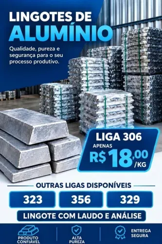LINGOTES DE ALUMÍNIO